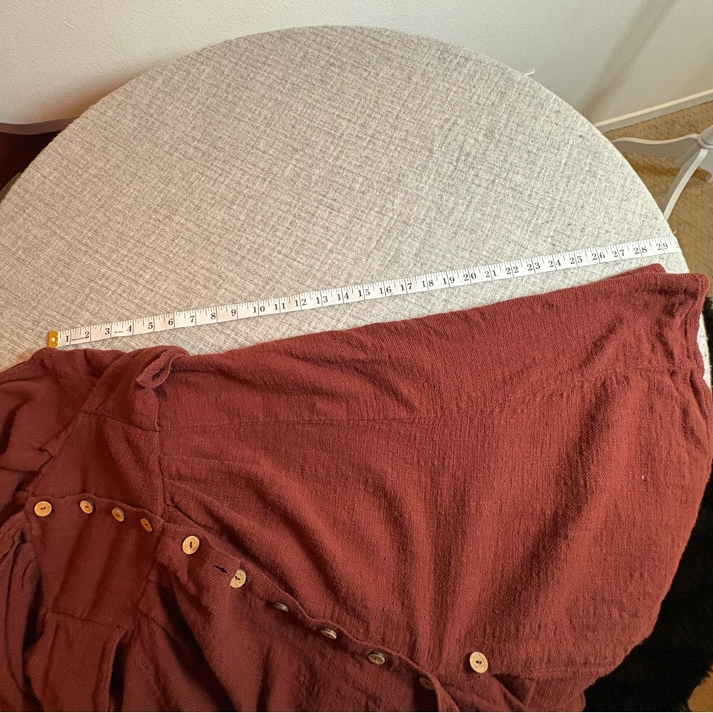 Free People Rust Button-Down Dress - Picture 9 of 9